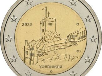ALLEMAGNE - PIECE de 2 Euro - Le land de Thuringe et le château de